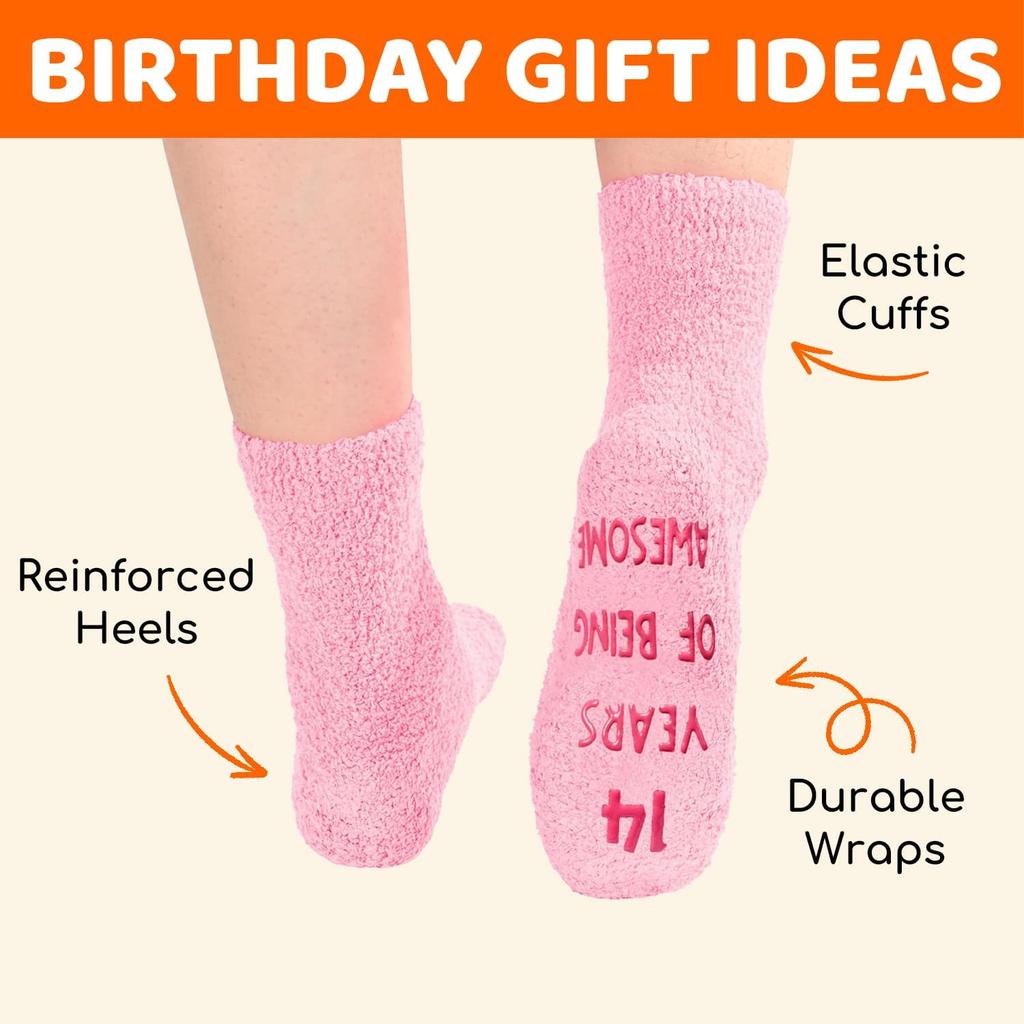 Zmart 14th Birthday Gift Ideas - Socks for 14 Year Old Teenage Girls Boys