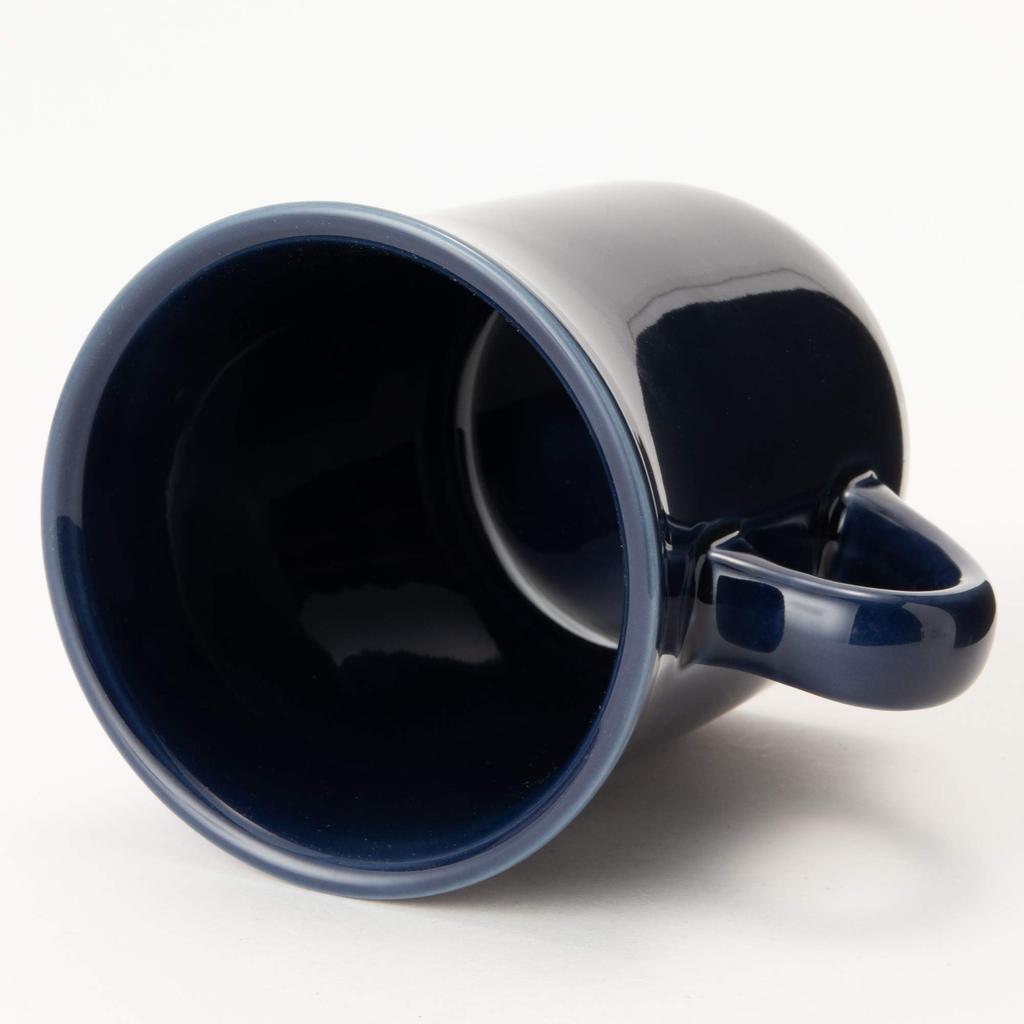 TAMAKI Cozy Mug, Navy, Large, 12.3cm Diameter X 9.3cm Depth X 10.8cm Height, 420ml, Microwave and Dishwasher Safe, Made In Japan, T-893395