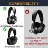 SOULWIT Cooling Gel Ear Pads for Steelseries Arctis Nova Pro Wireless/Arctis Nova Elite Headphones - Replacement Pads, High-Density Foam Head Pads, Co