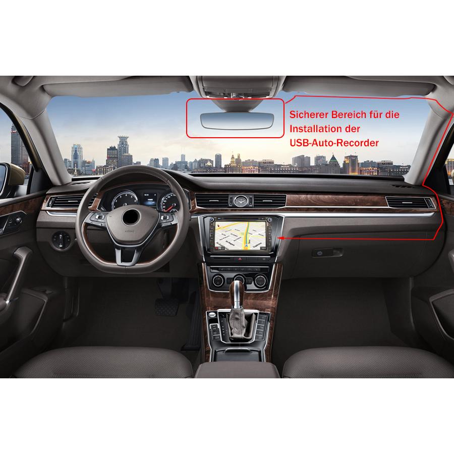 EU STOCK Erisin ES650K CAR USB DVR Loop Recording 1080P HD USB Dash Cam with Driver Assistance Support Android 8.0 and Above
