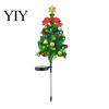 Energy Efficient Solar Yard Decor Powered Christmas Tree Lights, Outdoor Waterproof LED Artificial Tree, Winter Festive Patio Lighting 8 Modes