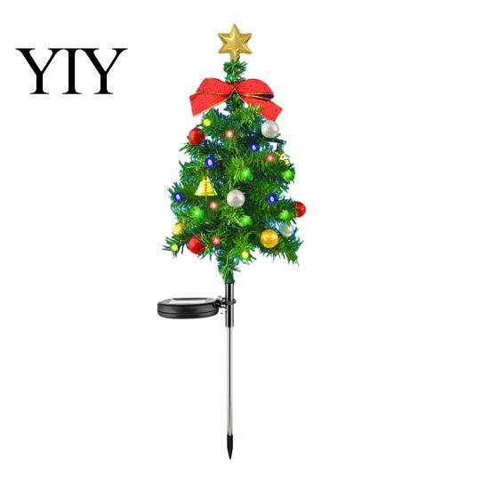 Energy Efficient Solar Yard Decor Powered Christmas Tree Lights, Outdoor Waterproof LED Artificial Tree, Winter Festive Patio Lighting 8 Modes