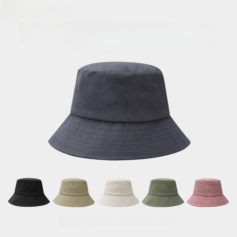 Cotton Bucket Hat Women Men Summer Sun Protection Sunshade Casual For Outdoors