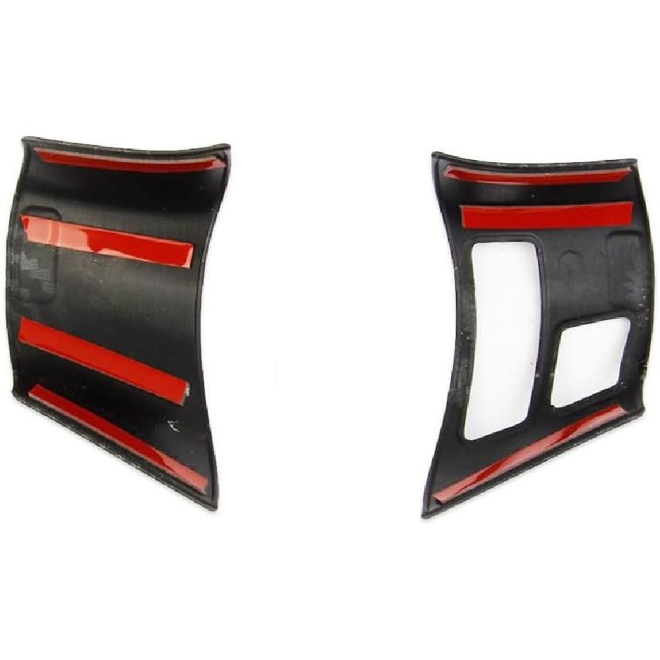 Carbon Fiber Style Interior Steering Wheel Trims Cover Accessoriess for 2006-2013 Chevy Corvette C6 (Both Sides Trim(for 06-11))