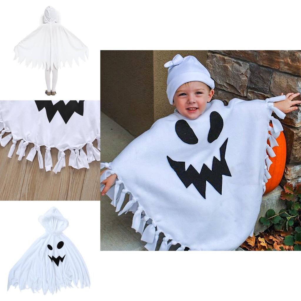 Soft And Comfortable Ghost Cloak Cape Halloween Cosplay Costume For Toddlers