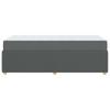 Bed Frame with Mattress Dark Gray 100 x 200 cm Fabric