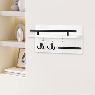 Coat Rack Wall Mount Hooks Key Holder,Heavy Duty Hat for Backpacks,Coats