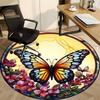 1pc Butterfly Stained Glass Chair Carpet for Office, Non-slip, Soft and Durable Office Rug, Perfect for Office yy251227149