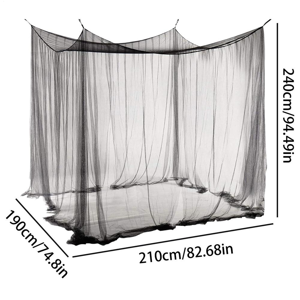 Summer Outdoor Camping Mosquito Net Easy Installation Corner Mounting Portable Netting Travel Mesh Bed Curtain Net