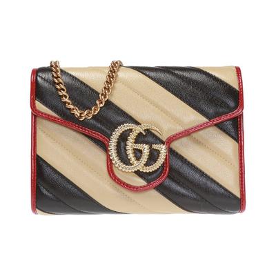 Marmont Logo Oro Color Block Catena Pelle Trapuntata Portafoglio Borsa a Spalla Borsa a Tracolla Borse Donna 573807-0OLOX-9689