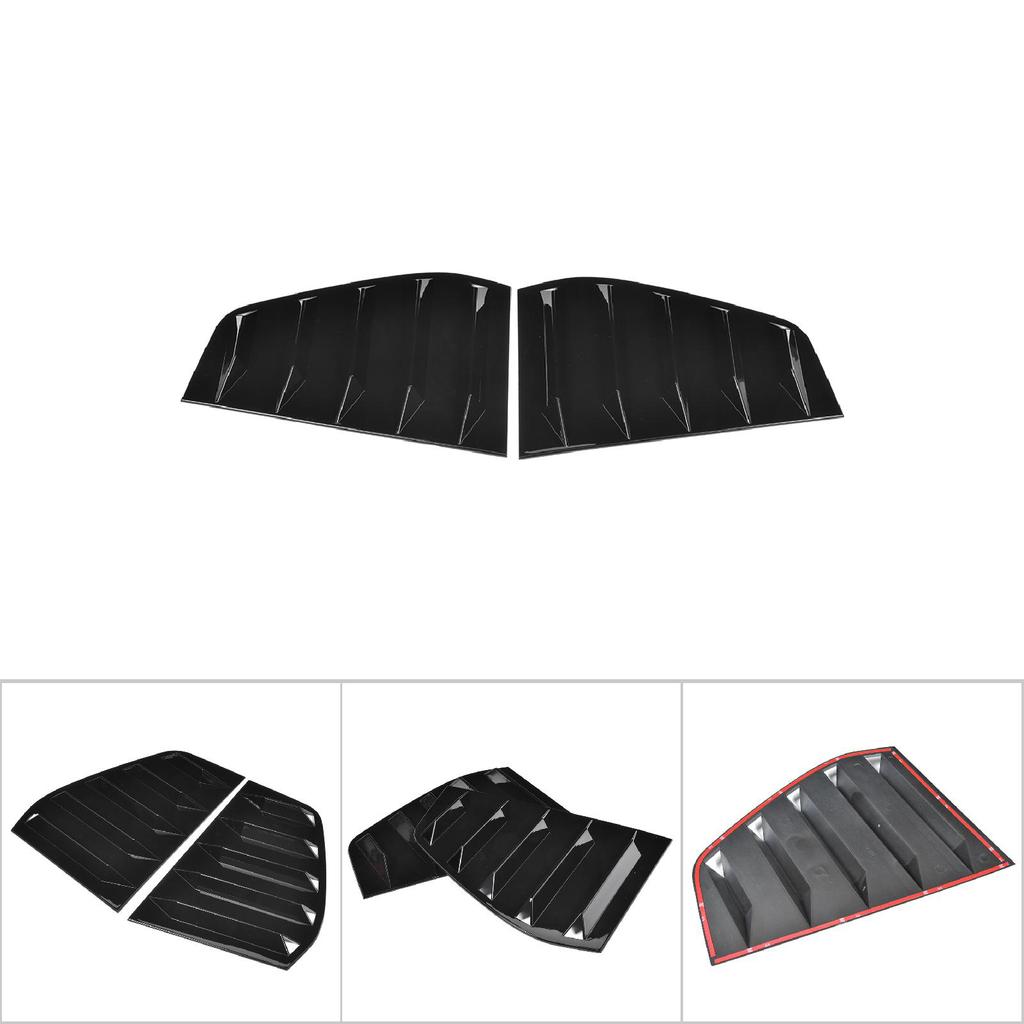 Pair of Side Vent Window Scoop Louver Trim Car Modification Fit for R Mk6 2009 2013Glossy Black