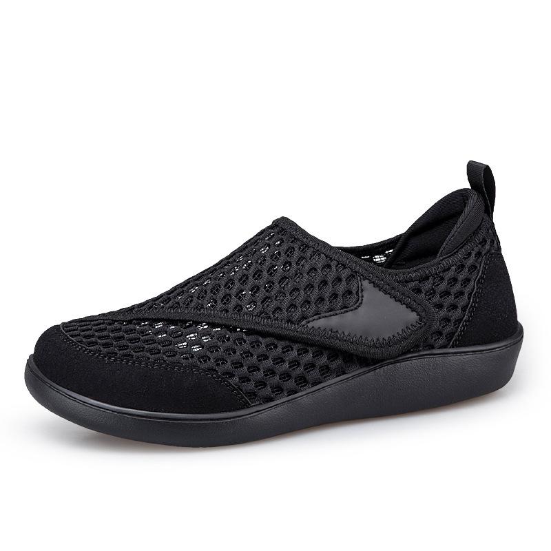 

New Zhongjianbu shoes breathable single mesh shoes soft sole lightweight sports shoes summer non-slip and wear-resistant couple shoes 46 чёрный