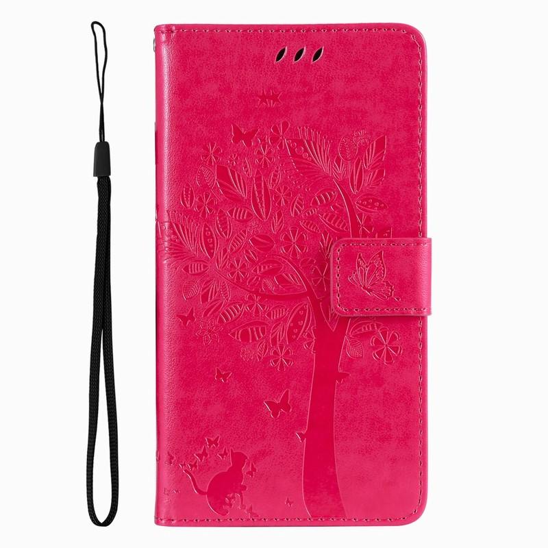 

Leather Case For Apple iPhone 14 13 11 12 Pro Max Mini 6 6s 7 8 Plus SE 2020 Cute Cat Tree Card Slots Wallet Protect Cover D06F For 6Plus or 6S Plus