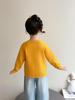 2026 Spring Korean Style Little Girls' Chicken Knit Cardigan - Stylish Cartoon Sweater