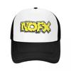 Nofx Groupe Punk Logo Accessoires Casquette Trucker en Maille Mousse Été Respirante Casquette de Baseball à Dos en Maille Solide Réglable