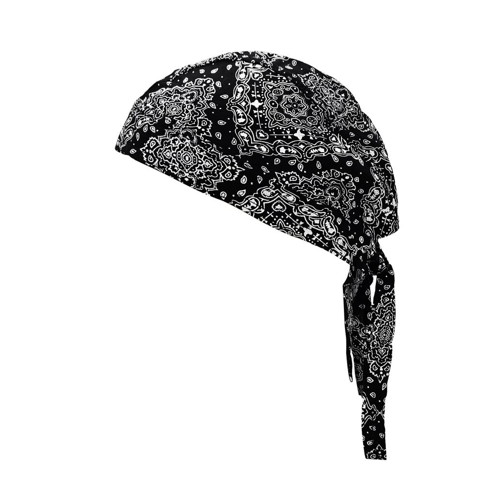 Trifong Bandana Cap, Cotton, Paisley Pattern, Pirate Hat, Quick-drying, Sweat-wicking, Breathable, Summer, UV Cut, Do-rag, Inner Cap, Bicycle Helmet,