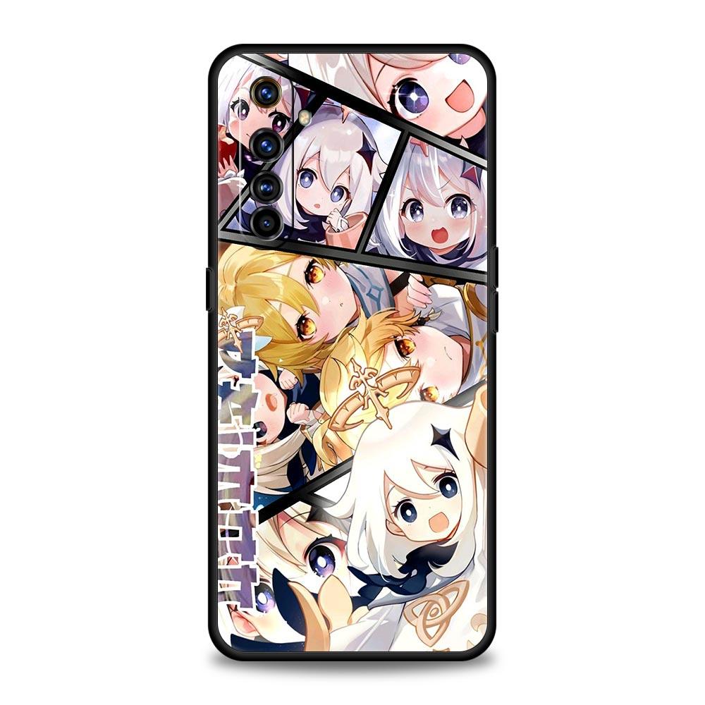 For Realme GT Neo 2 3 3T 5 Phone Case 12 11 5G 10 9 8 5G 7 6 GT5 GT3 GT2 Pro C21 C11 C25 C35 Cover Genshin impact ayato wanderer