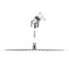 VidaXL Plunging Shower Head 2 Pcs Stainless Steel 30x40 Cm