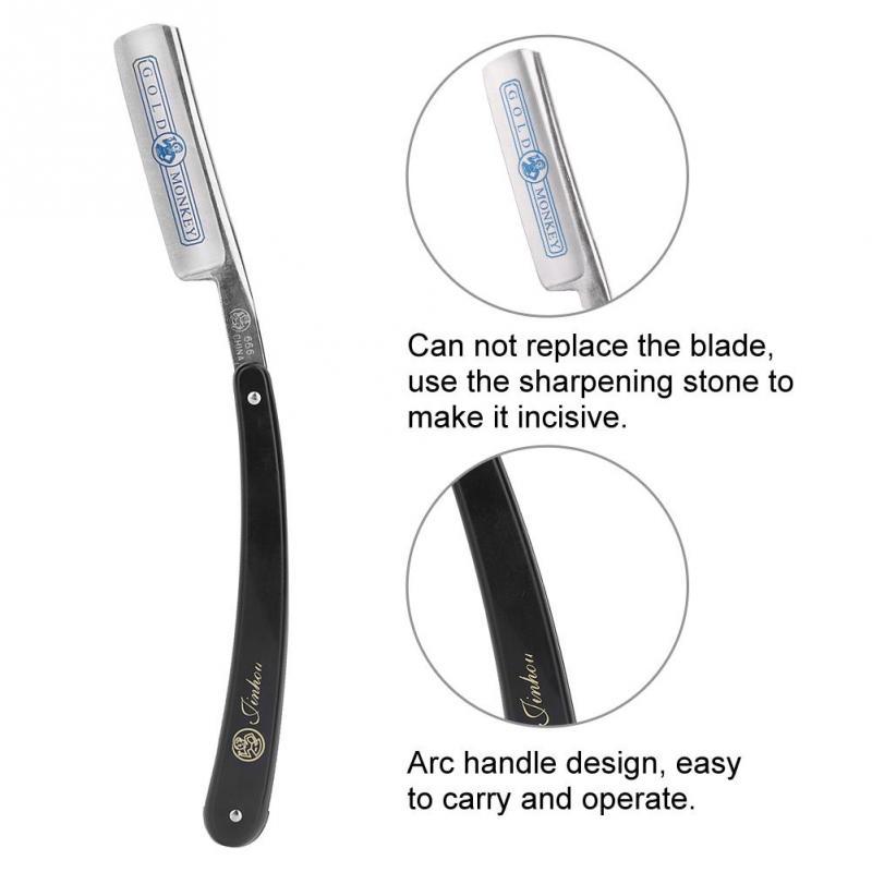 Removable Barber Razor Folding Hair Cut Barber Razor Stainless Steel Beard Shaver Hair Removal ...