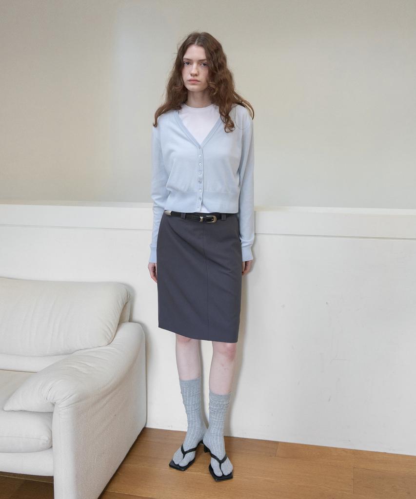 From Wear Classic Midi Skirt Navy
