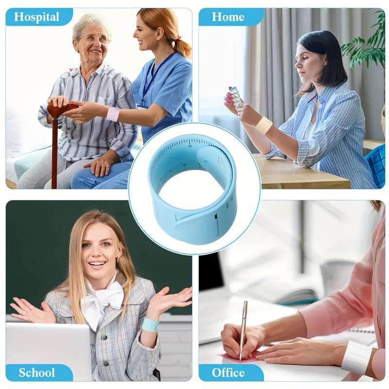 4 Pulseras de Silicona con Bloc de Notas y Regla, Pulseras Reutilizables Borrables de Lista de Tareas para Adultos, Maestros, Enfermeras