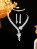 Elegant Bride Jewelry Set: European & American Necklace & Earrings for Evening Gowns