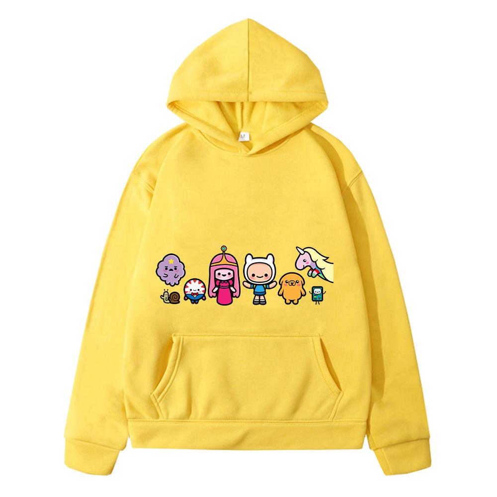 adventure time print anime hoodie Fleece sweatshirt boys pullover y2k sudadera Autumn jacket Kawaii hoodies kids clothes girls