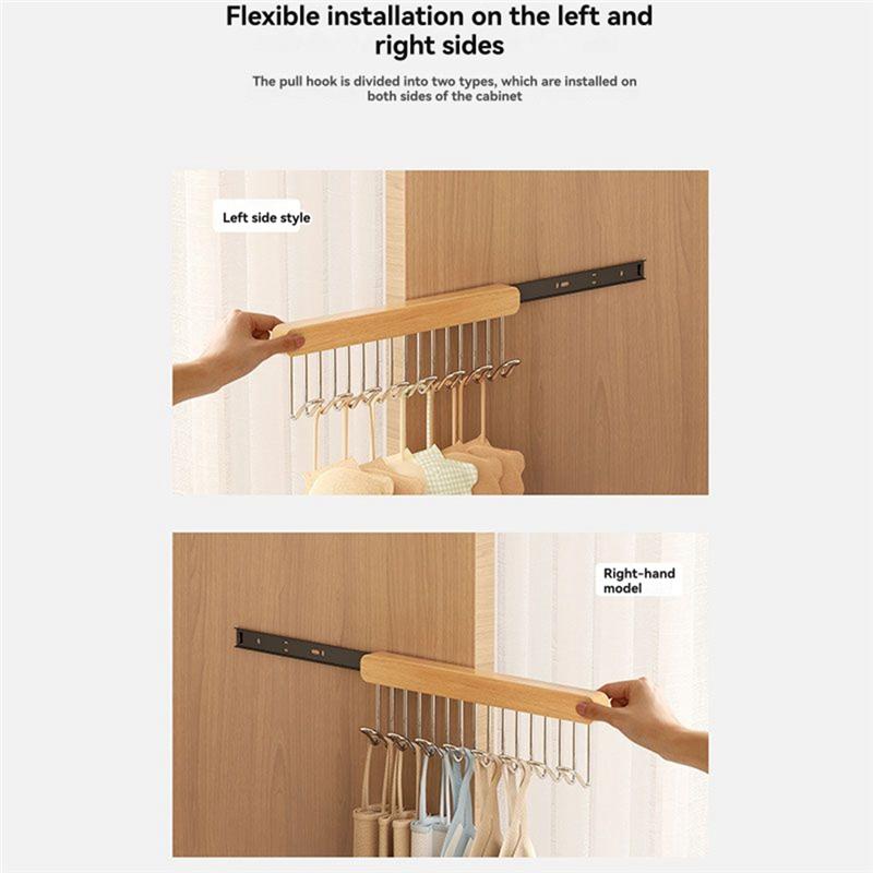 

B97A-Efficient Closet Storage With Wooden Multifunctional Hanger For Clothes, Belts, Ties, And Bra Accessories