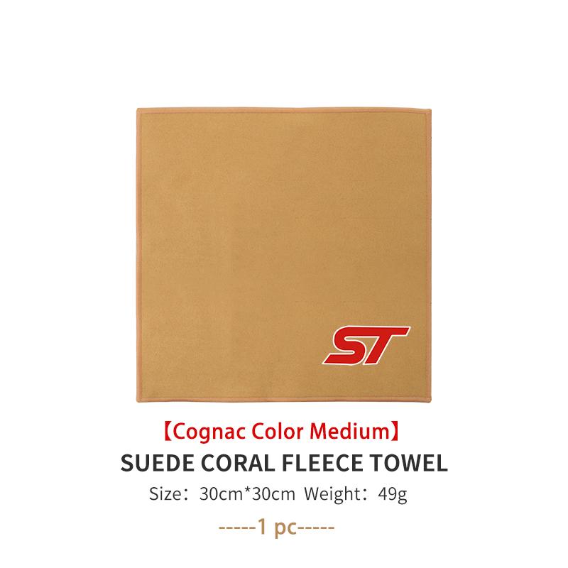 Coral Car Wash Cloth Microfiber Towel Car Cleaning Drying Cloth For Ford ST Racing Performance Focus Mk2 Mk3 MK4 Fiesta Ranger