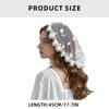 Elegant Lace Headscarf With Delicate Floral Pattern Headpiece Headwrap Headwear For Church Services And Prom Occasion