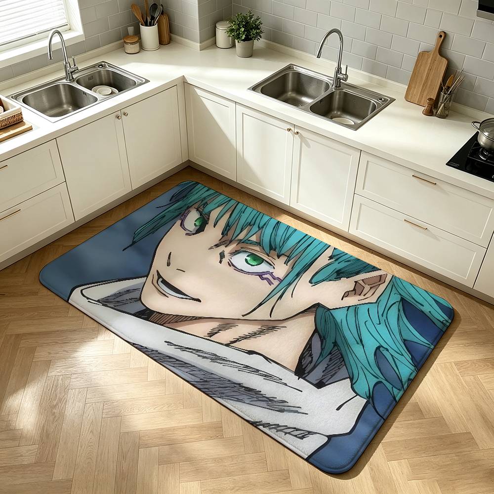 Hajime Kashimo Jujutsu Kaisen Manga Shower Room Absorbent Small Floor Mat Soft Comfortable Decorative Foot Mat