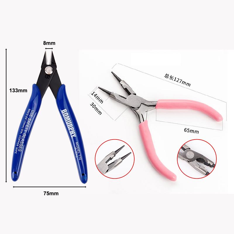 170 Electronic Diagonal Pliers Kit Carbon Steel Pliers Side Cutting Nippers Wire Cutter Handmade DIY Jewelry Pliers Hand Tools