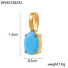 CARLIDANA Good Quality Long Lasting Color Retention Stainless Steel Gold-Plated Colorful Inlaid Transparent Zircon Pendant Charm