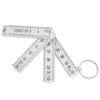 2Pcs ABS Folding Ruler Portable 0.5m Foldable Ruler with Key Ring for Carpentry Laying Tiles