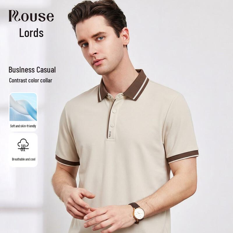 Men s Waffle Knit Polo Shirt 2XL хаки
