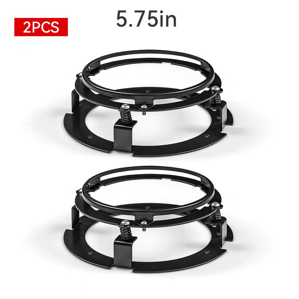 Black / Chrome 5 3/4" 5.75 inch Headlight Bracket Kit for Motorcycle and cars Ring Mount Brackets for 5.75 Inch LED Headlights