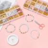 642 Stück/Set CCB-Perlen Strass-Abstandshalter mit elastischem Band Schmuckwerkzeuge für DIY-Armband Halskette Schmuckherstellungs-Sets
