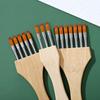 Round/Flat Multi-Tooth Comb Brush Nylon Wool Bamboo Handle Watercolor Brush Painting Supplies Art Stationery Acrylic Paint Brush