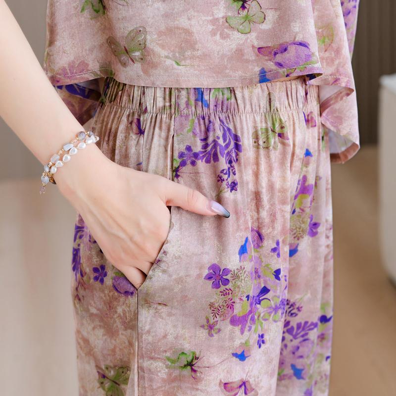 Summer Two Piece Set for Women Clothes Sleeveless Plus Size Elegant Casual Pants Sets