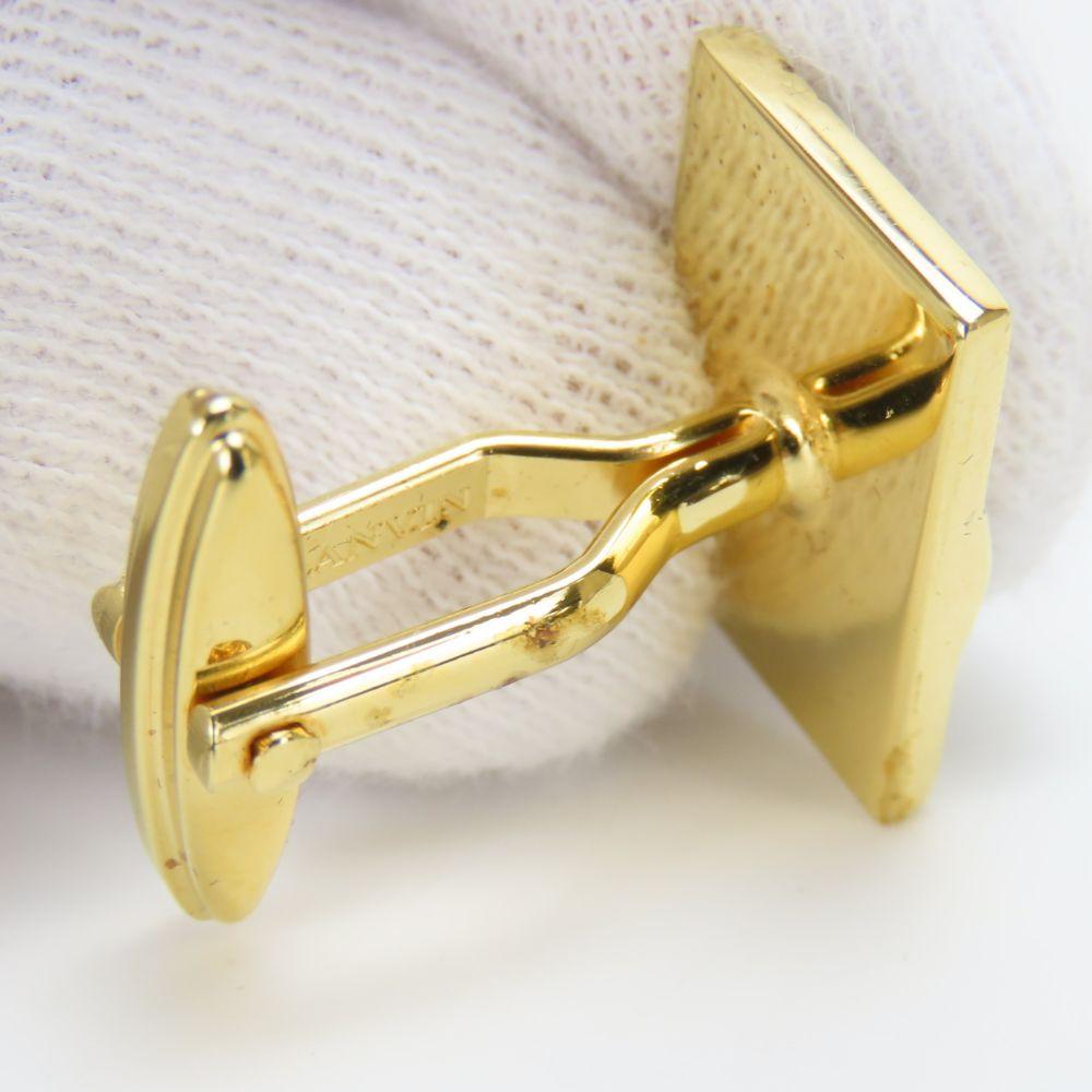 Used LANVIN Cuffs Metal Gold Gray Plating