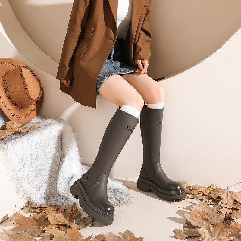 Paris Alphabet Boots Women's Boots 2025 Fall and Winter Zipper Boots Women's Tall Boots Skinny Knight Boots Boots Women's Boots