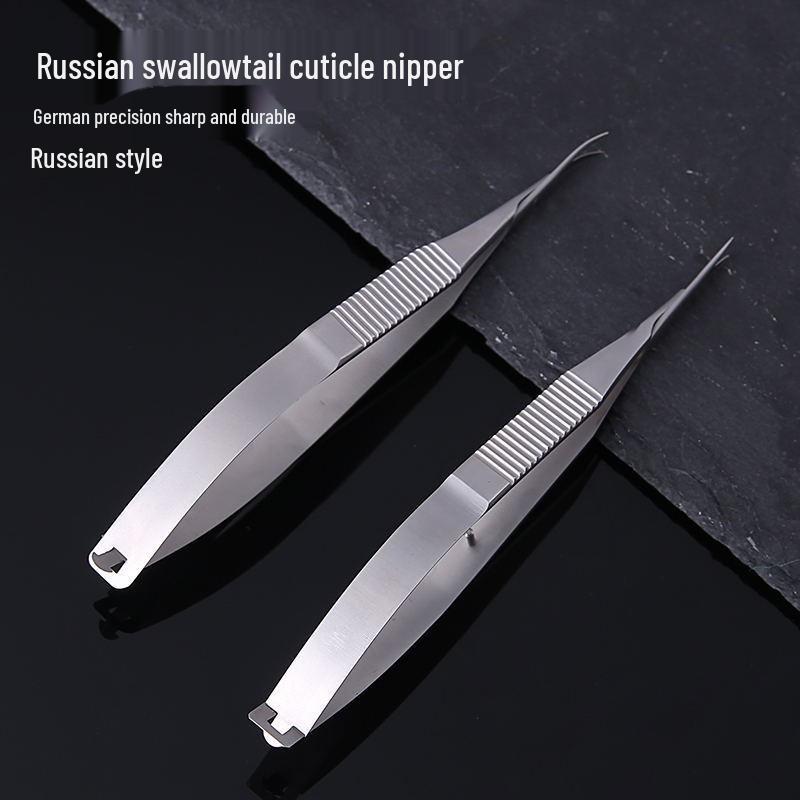 Swallowtail Stainless Steel Curved Cuticle Remover & Multi-Tool Nail Polish Set