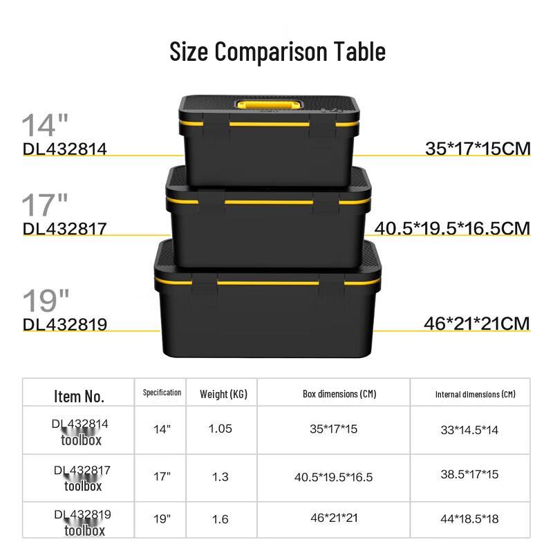 Deli 19-inch Multi-functional Portable Toolbox