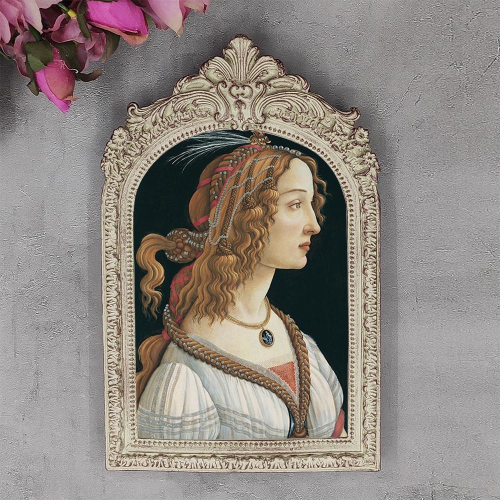 

6/7/8 Inch Retro Palace Arch Photo Frame Golden Glass Framed Resin Picture Frames Nightstand Desk Decoration Vintage Home Decor 6 Inch