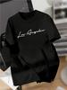 Los Angeles City of Angels Palm Tree Graphic Tee for Men Breathable Perfect for Summer Streetwear Style