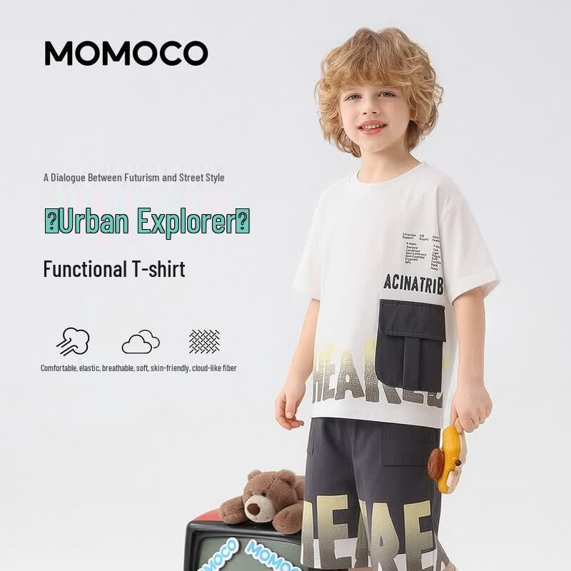 Повседневная футболка с коротким рукавом для мальчиков MOMOCO 130