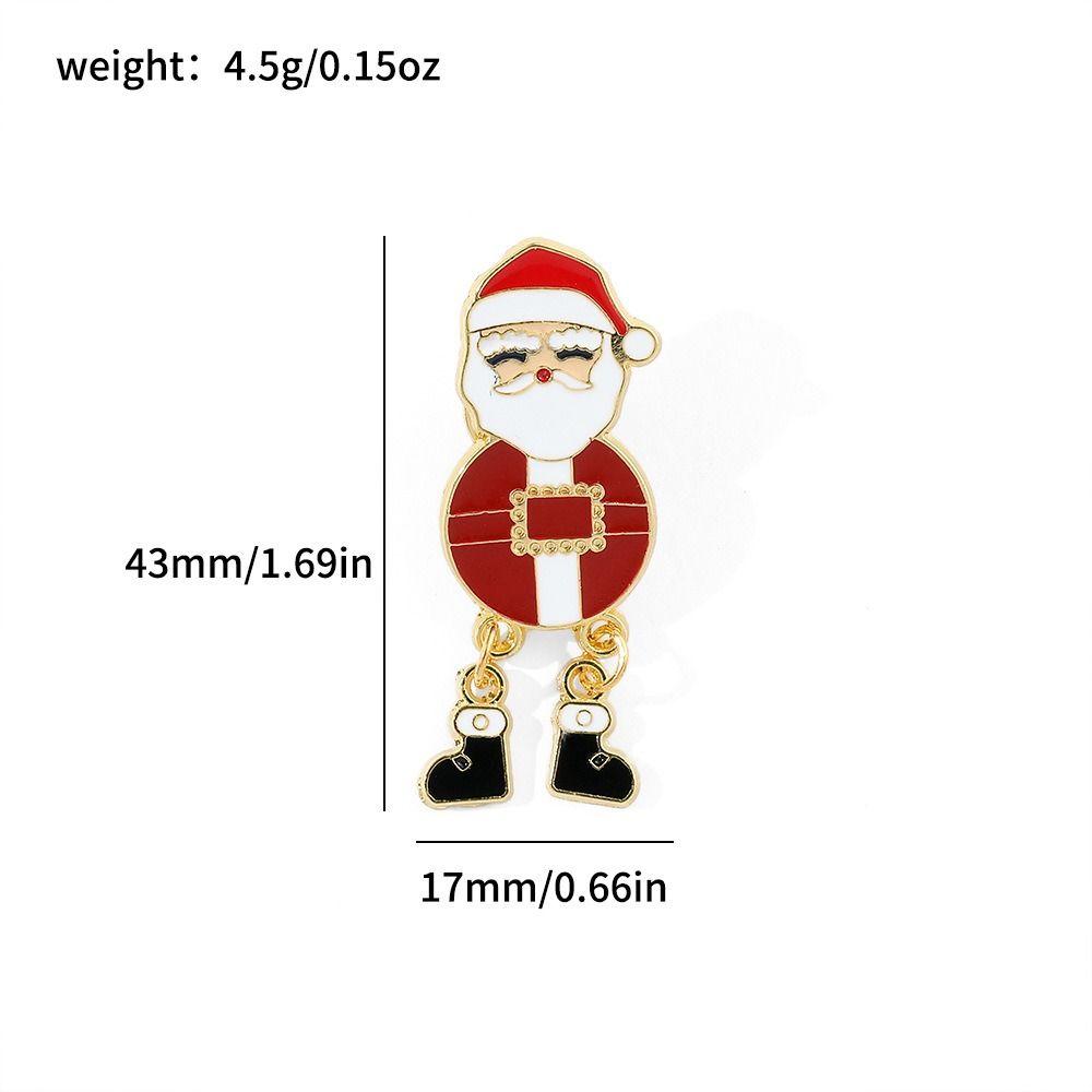 Christmas Tree Santa Claus Enamel Pins Cartoon Dripping Oil Lapel Pin Christmas Brooch  Daily
