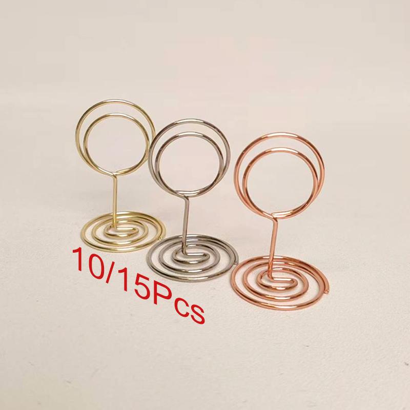 10/15Pcs/Pack Name Sign Card Clip Home Decoration Metal Theme Parties Birthday Sturdy Table Number Wedding Place Card Holders