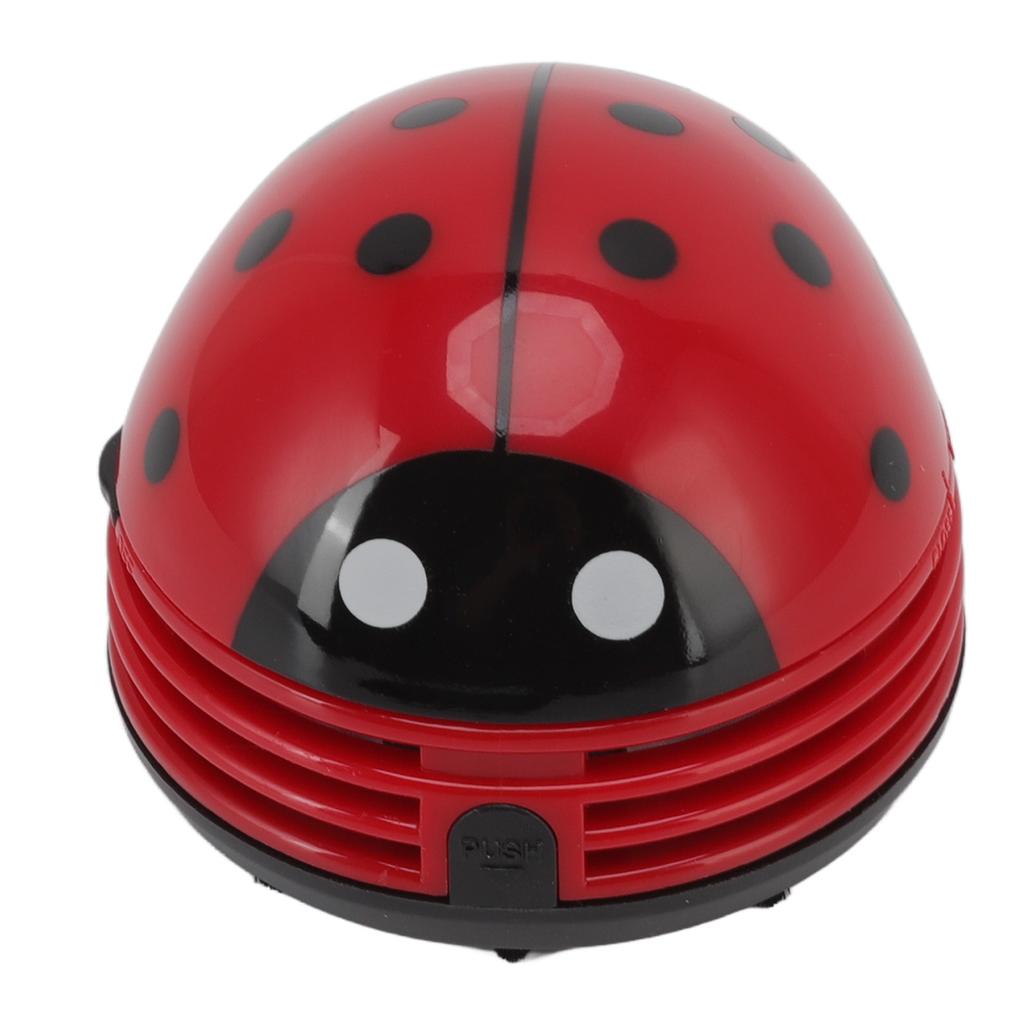 Mini stolní vysavač Ruční přenosný kreslený vysavač Smeták na papírové ústřižky Červená beruška