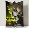Game D-Deadlock Throw Soft Warm Flannel Throw Blanket, Multi-use for Sofa Bed Office Nap